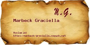 Marbeck Graciella névjegykártya